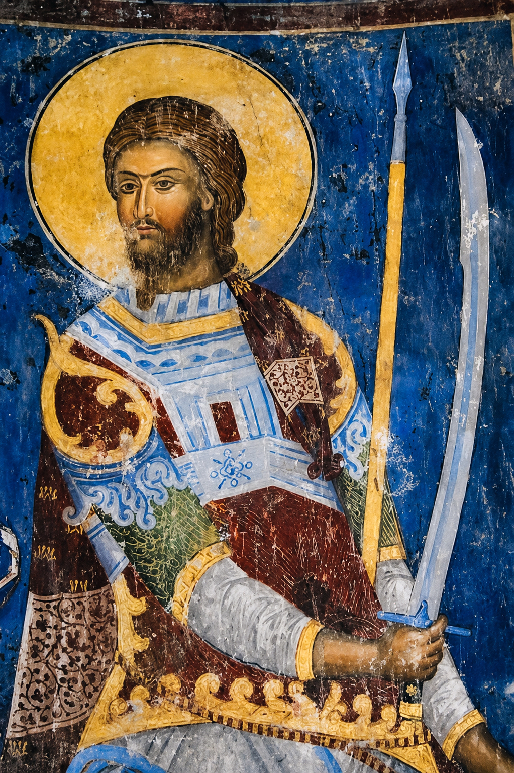 Sveti velikomučenik Nikita Gotski - freska u Manastiru Manasija (oko 1418. godine)